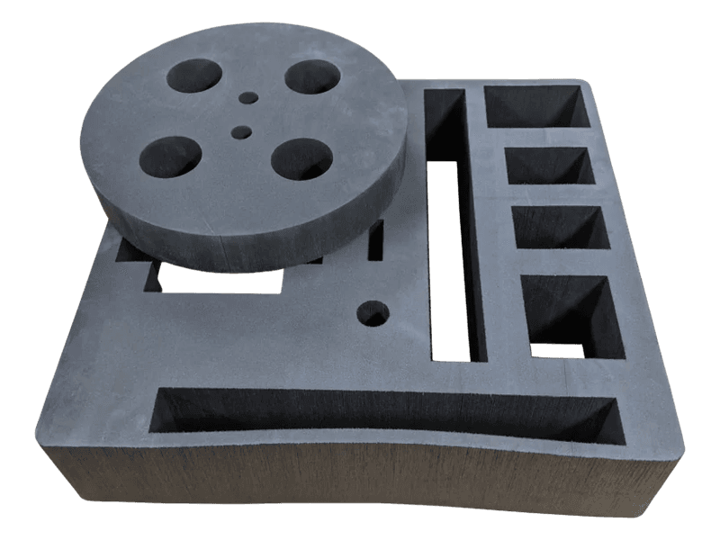 Custom foam inserts with round and rectangular pockets