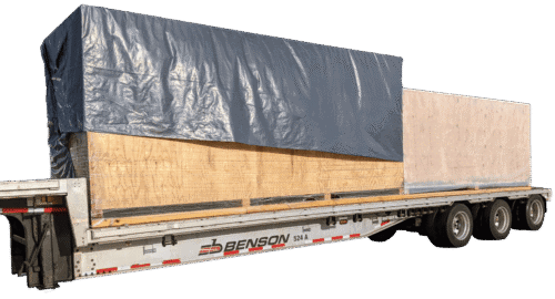 Two large crates loaded on a truck