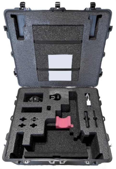 Initial prototype case and foam prior to use
