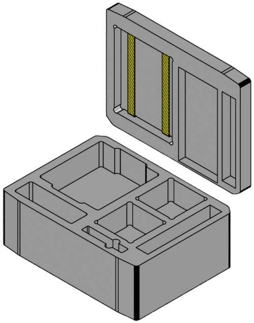 3D model of custom foam for Pelican case original case 2 of 3